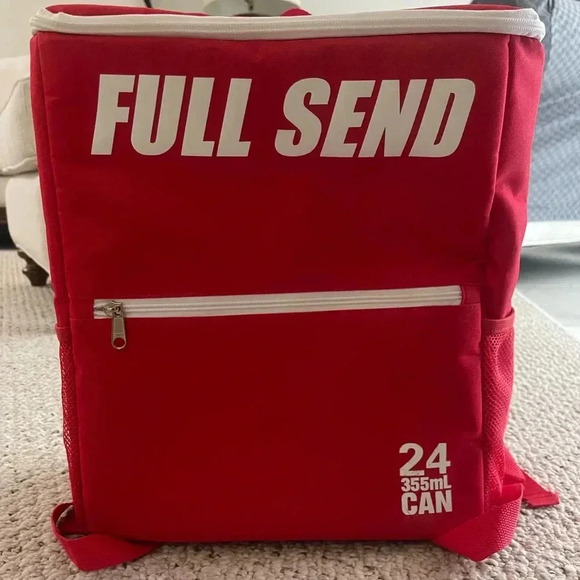 Full Send Red Cooler Backpack - Picture 11 of 11